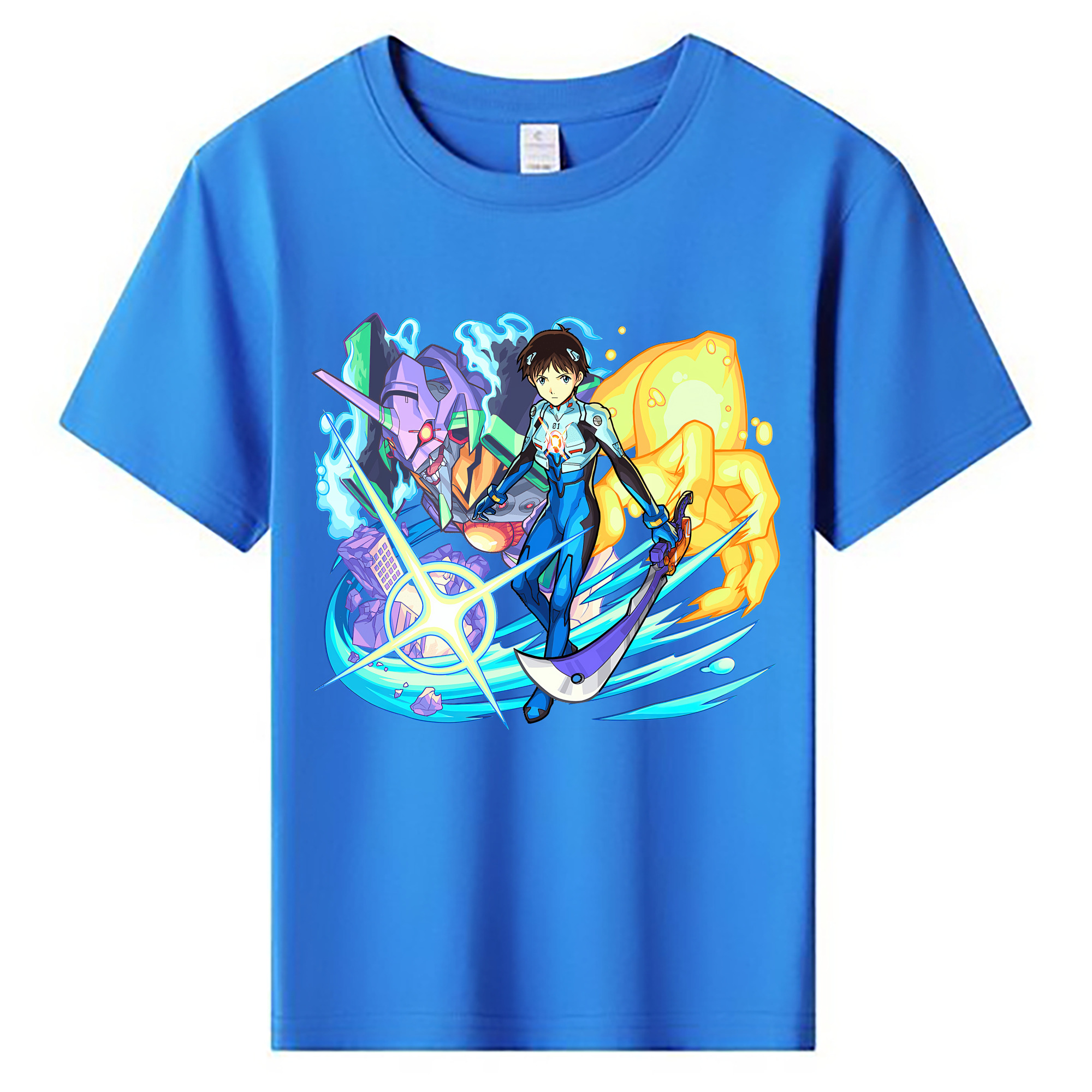 （画像用） EVA 新世紀エヴァンゲリオン 綿100％キッズTシャツ（フロントプリント）